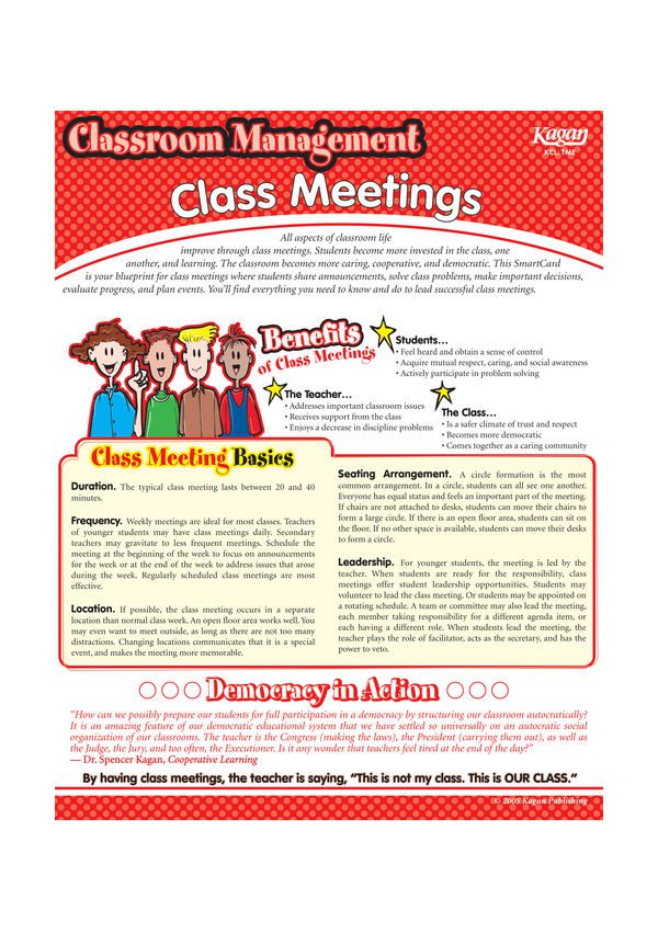 Classroom　Class　Meetings　SmartCard-　Australia　Management-　Kagan